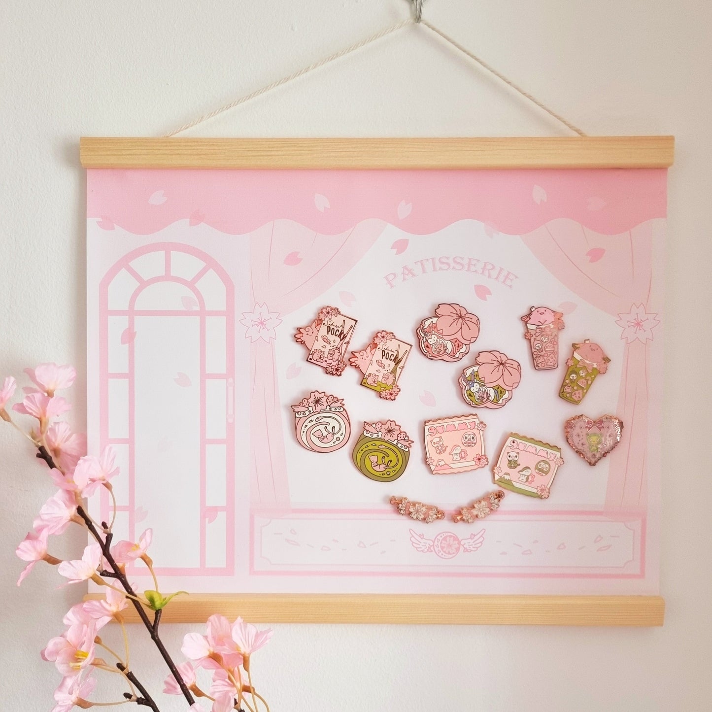 Sakura Patisserie Pin Display Banner