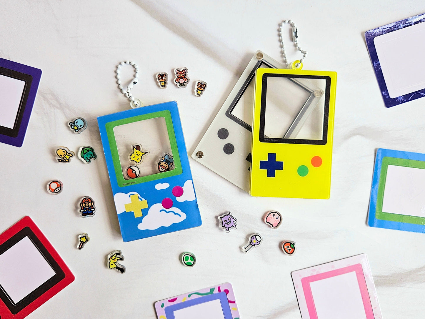 Refillable Gameboy Shaker Keychain