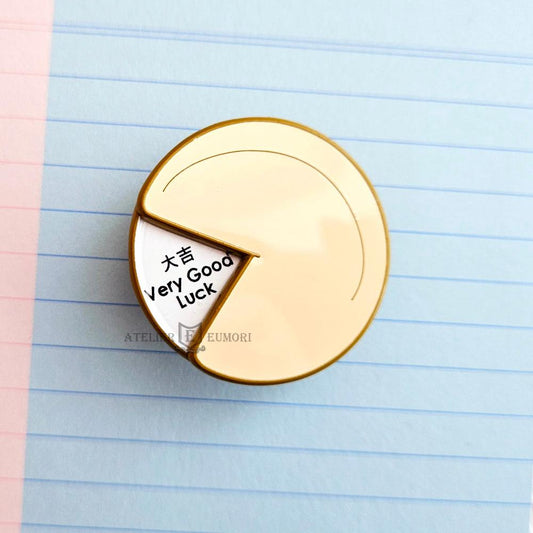 Fortune Cookie Spinning Enamel Pin