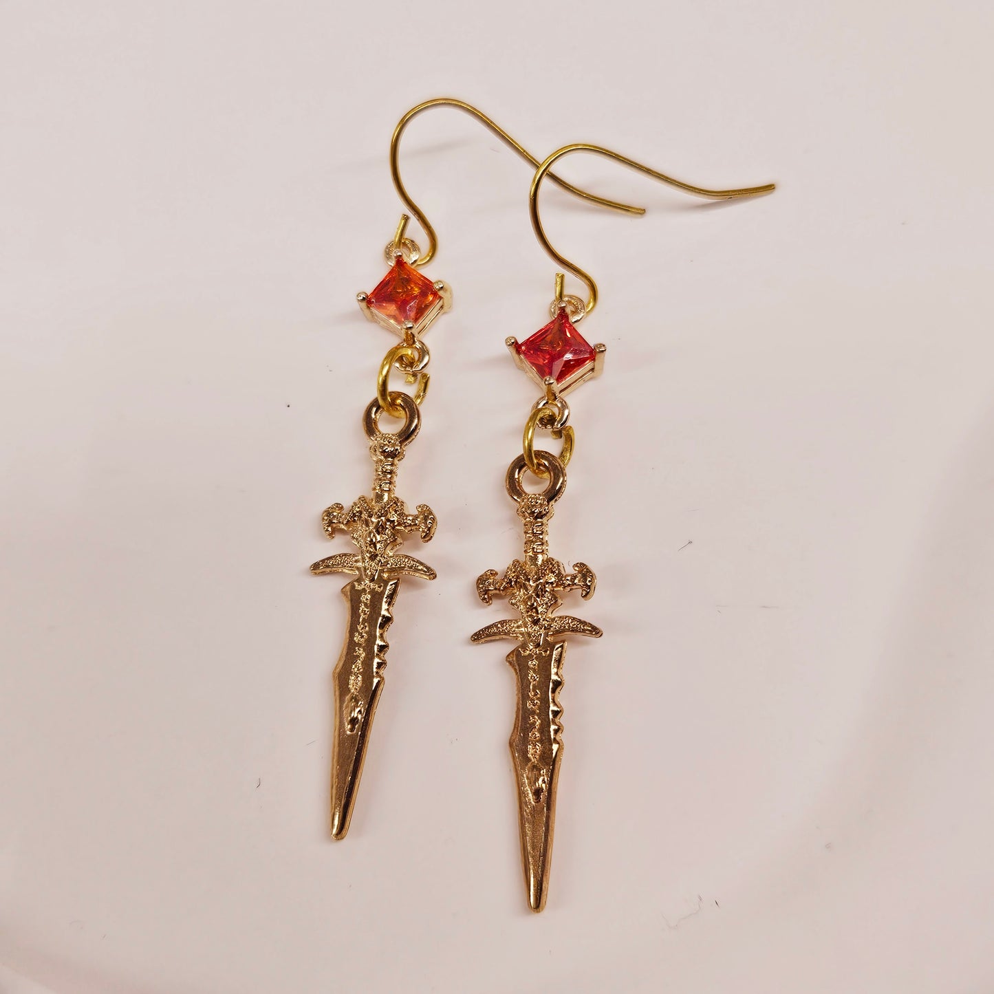 Carved Dagger Earrings