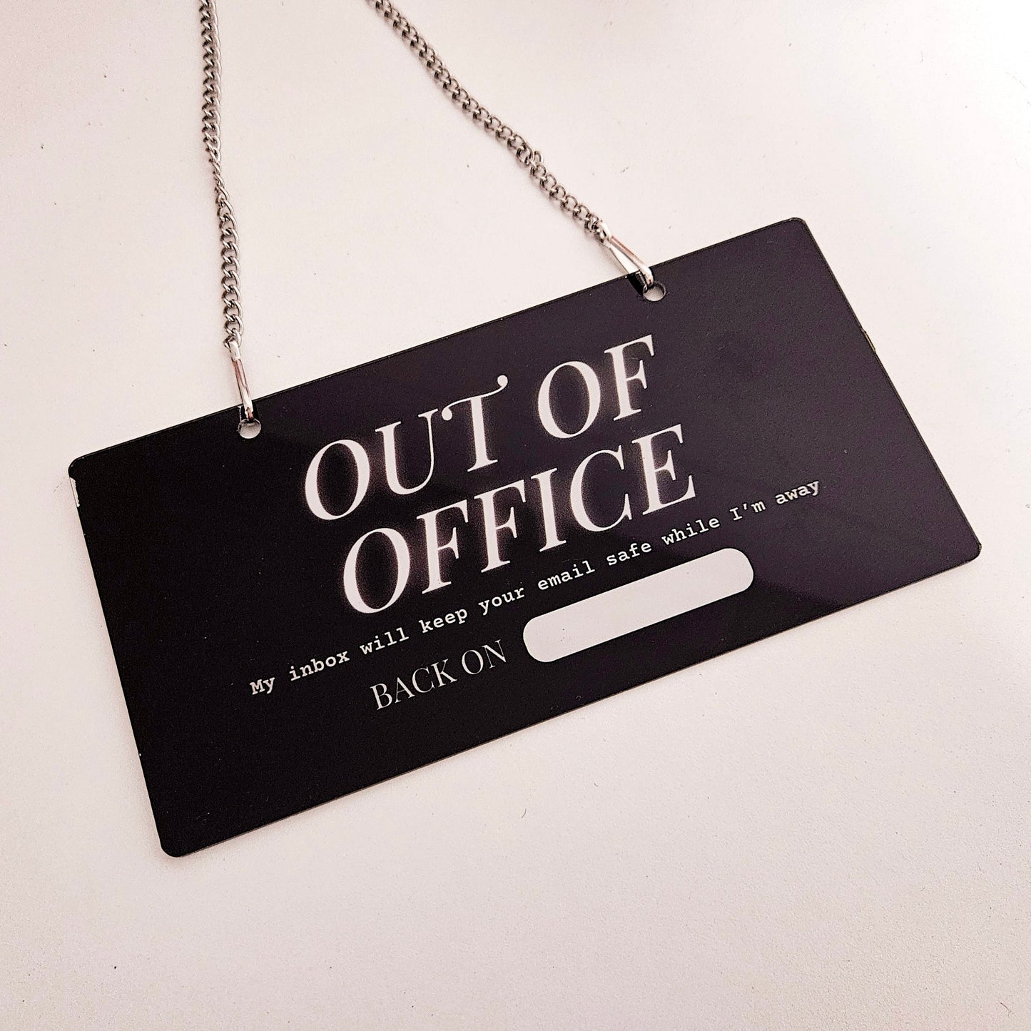 Dry Erase Out of Office Door Sign